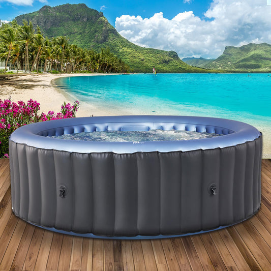 BRAST® MSpa Bergen Whirlpool, 4-8 Personen, Ø180-224cm, bis 144 Massagedüsen, Indoor & Outdoor, ganzjährig, stromsparend mit Energiespar-Timer